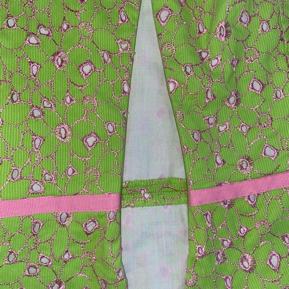 Island Republic green eyelet tank with pink bow. Size 12. - Picture 7 of 9